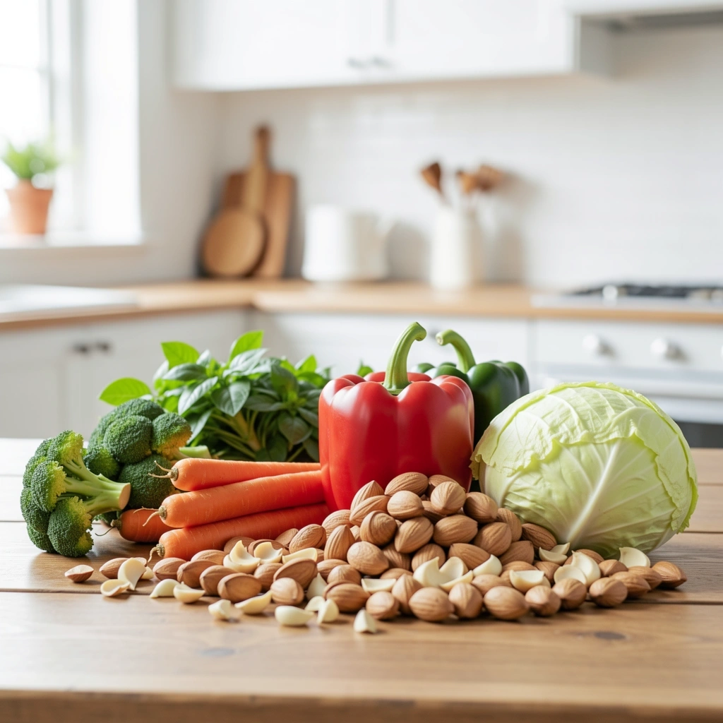 Frische gesunde Zutaten